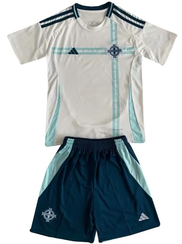 Kit infantil II Seleção da Irlanda do Norte 2024 Adidas oficial 